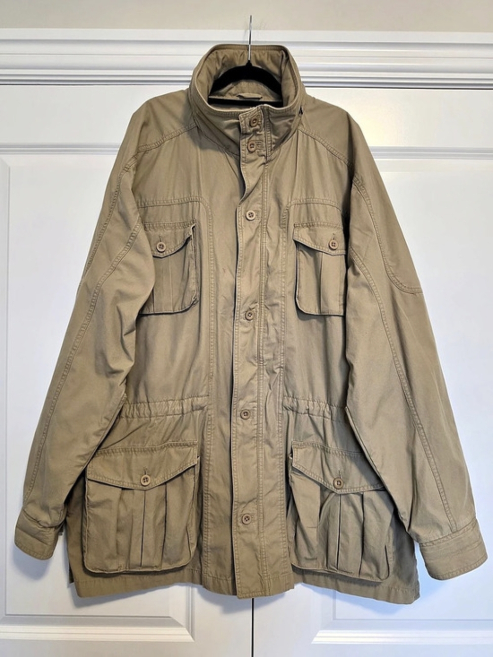 L.L.BEAN MEN'S 100% COTTON SAFARI FIELD JACKET UTILITY COAT XL TALL